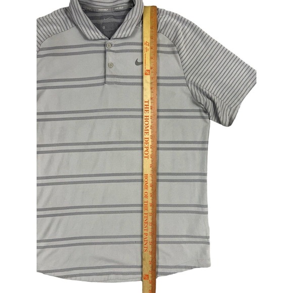 Nike Golf Zonal Cooling Tiger‎ Woods Men Gray Short Sleeve Polo Size M - Picture 2 of 7
